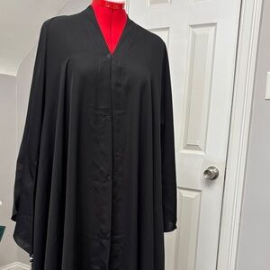 Elegant Black Button-Up Cape